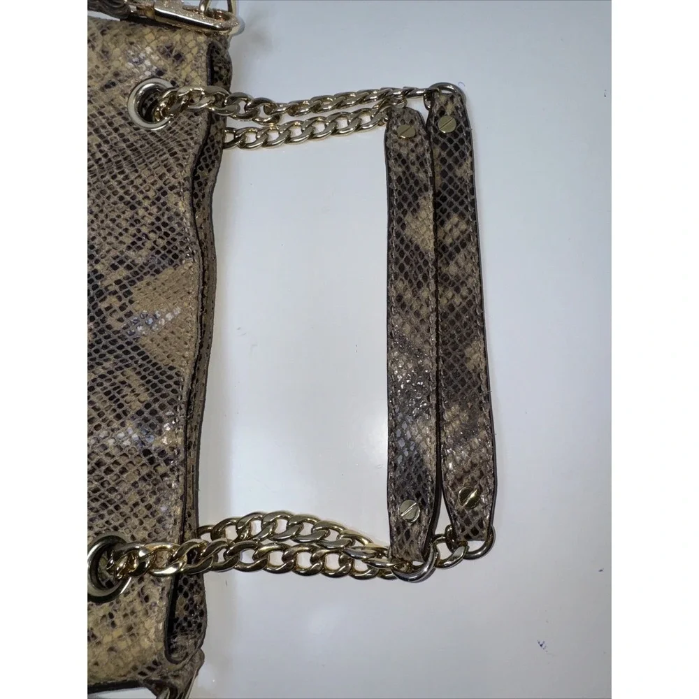 MICHAEL‎ KORS Chain Python Leather JET SET Tote Hobo Convertible Shoulder Bag